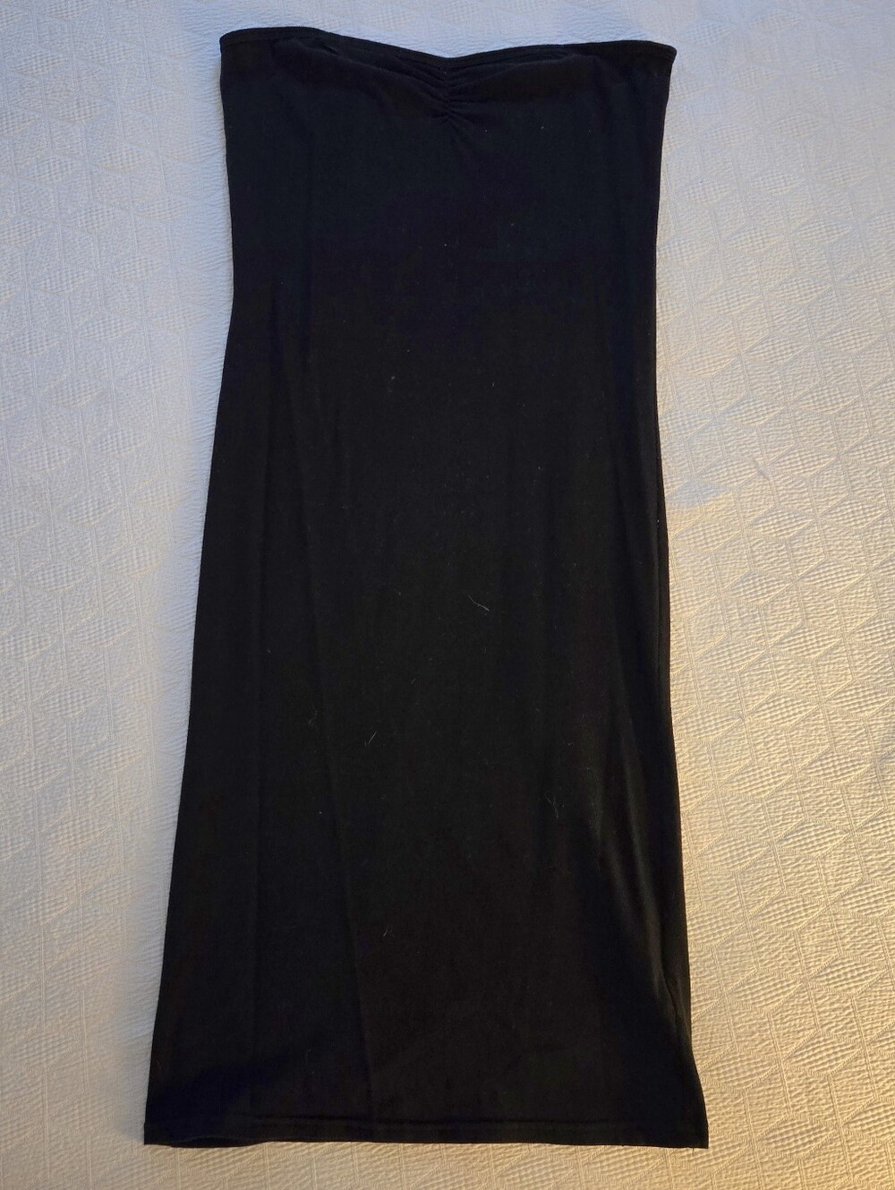 American Apparel Black Strapless Midi Dress Small
